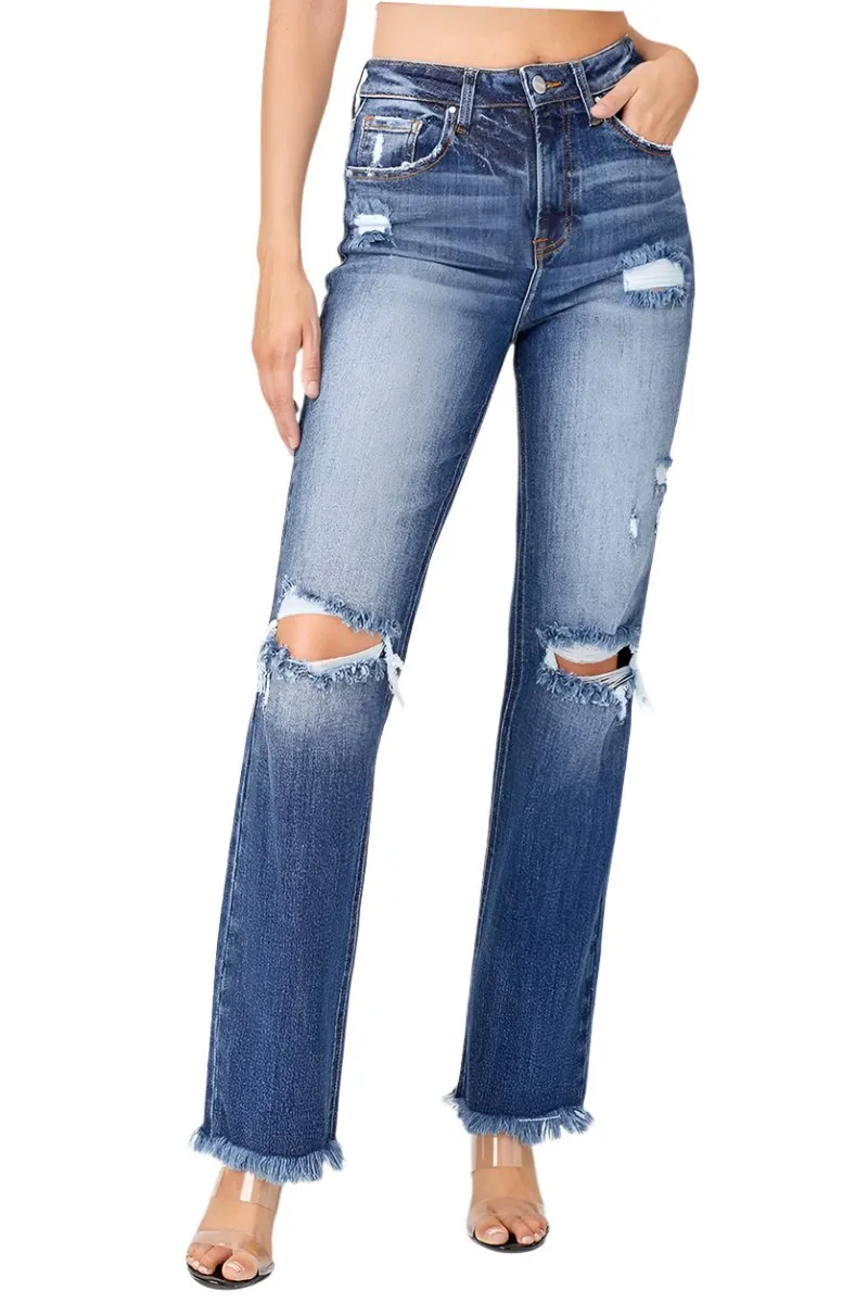 Risen Jeans - High Rise Straight Jean - RDP5081