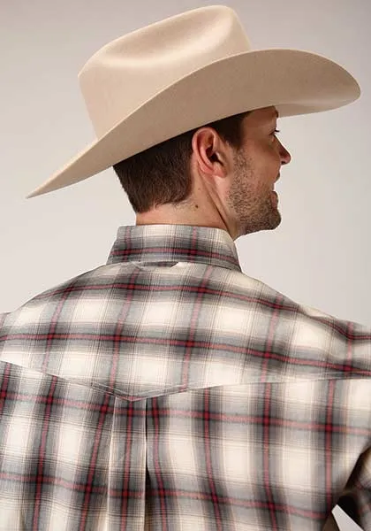 Roper Men's Amarillo Collection Red Currant Button Down Western Shirt