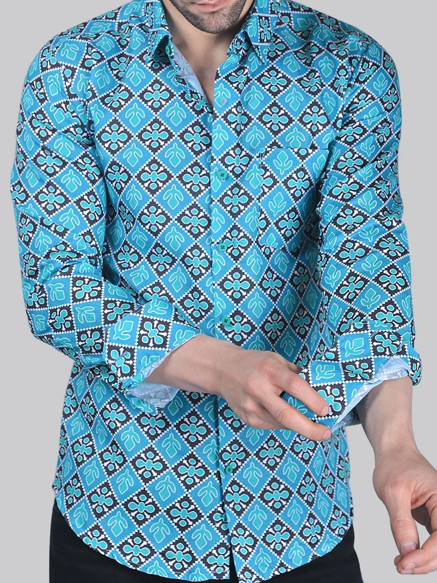 Rough Printed Men's Shirt