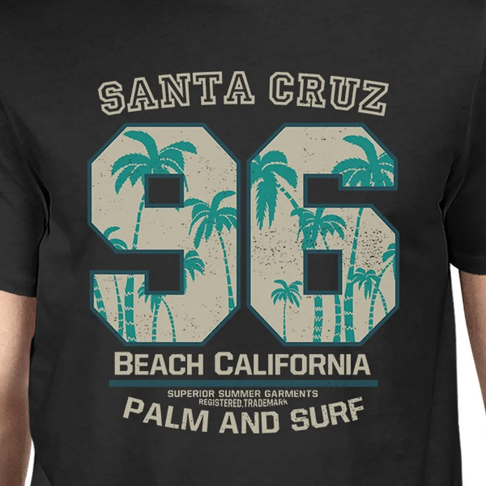 Santa Cruz Beach California Mens Black Shirt
