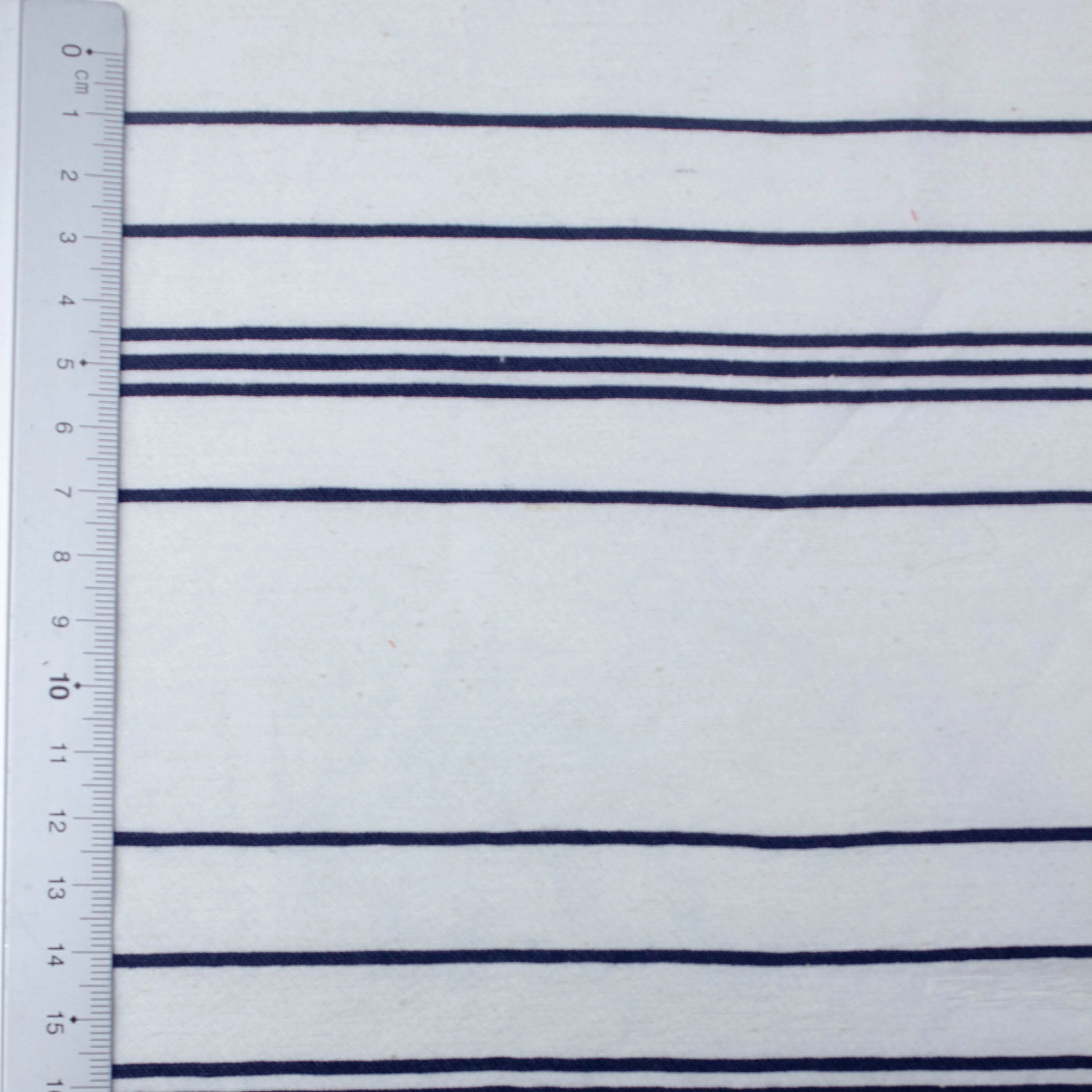 Sarin Off White & Blue Striped PolyCotton