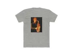 Saxophonist - --  Men's Fitted Cotton Crew Tee