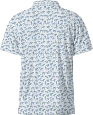 SKYNORA Golf Shirts for Men, Polo Shirts Short Sleeve Moisture Wicking Quick Dry Performance Print Golf Polo Shirts for Men