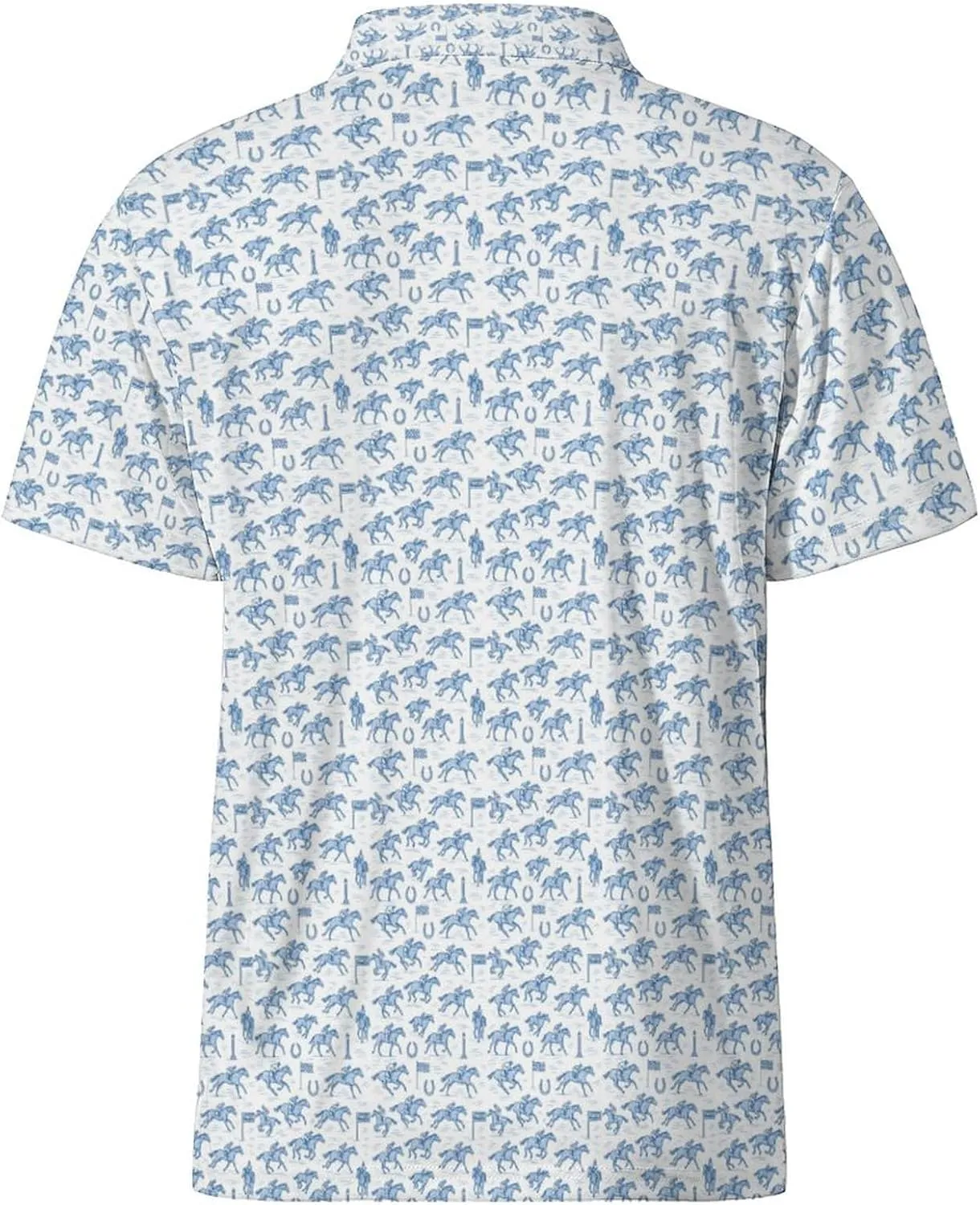 SKYNORA Golf Shirts for Men, Polo Shirts Short Sleeve Moisture Wicking Quick Dry Performance Print Golf Polo Shirts for Men