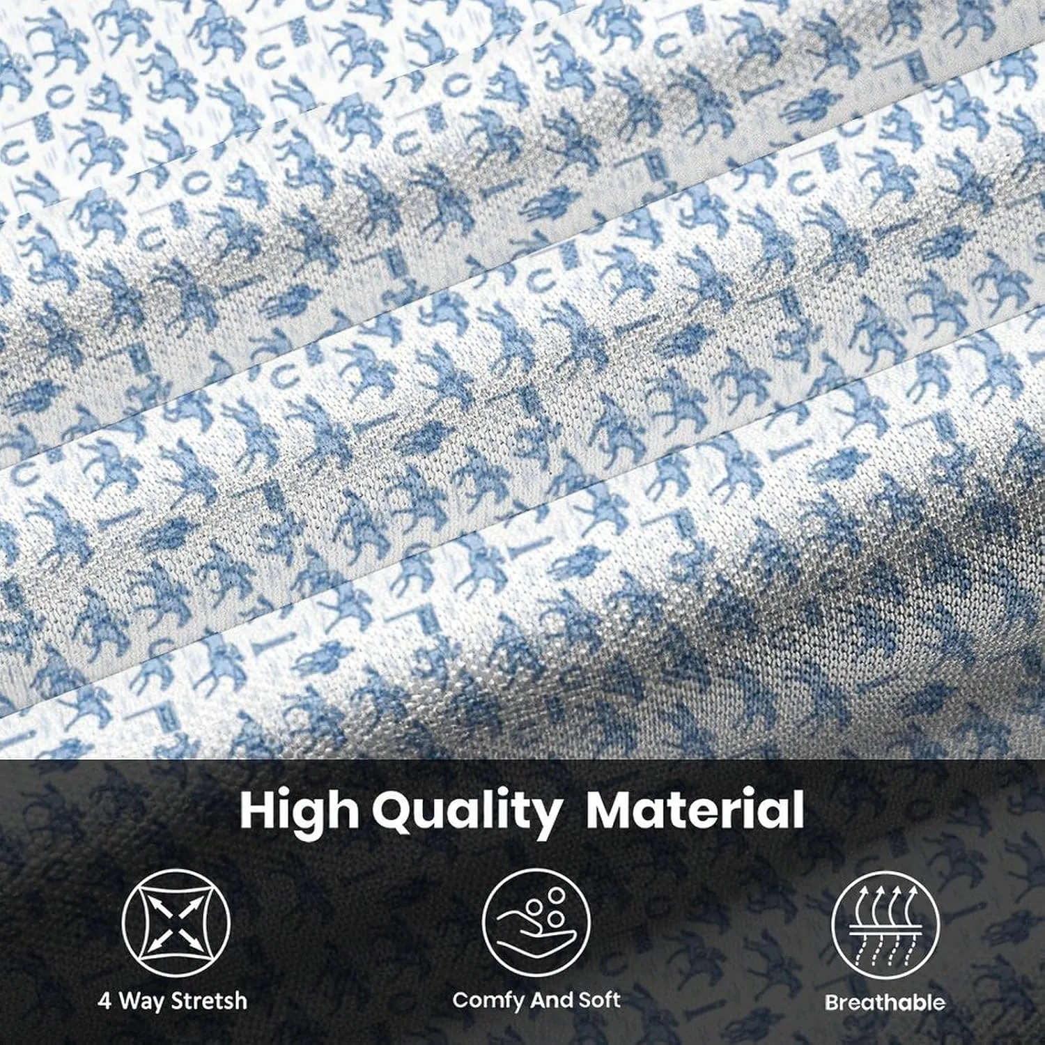 SKYNORA Golf Shirts for Men, Polo Shirts Short Sleeve Moisture Wicking Quick Dry Performance Print Golf Polo Shirts for Men