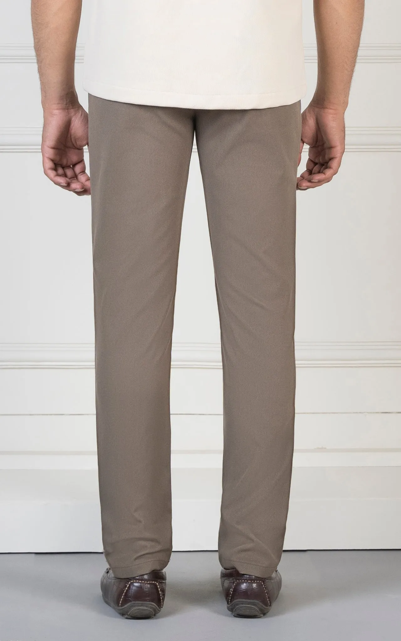 SMART FIT DOBBY PANT LIGHT OLIVE