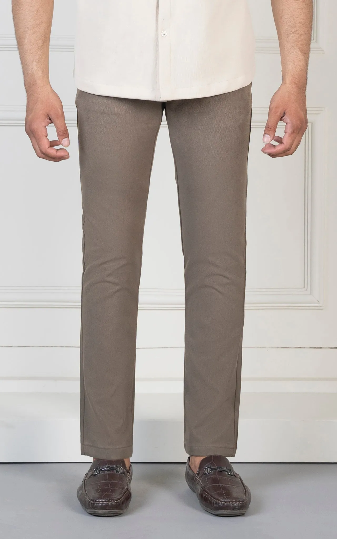 SMART FIT DOBBY PANT LIGHT OLIVE