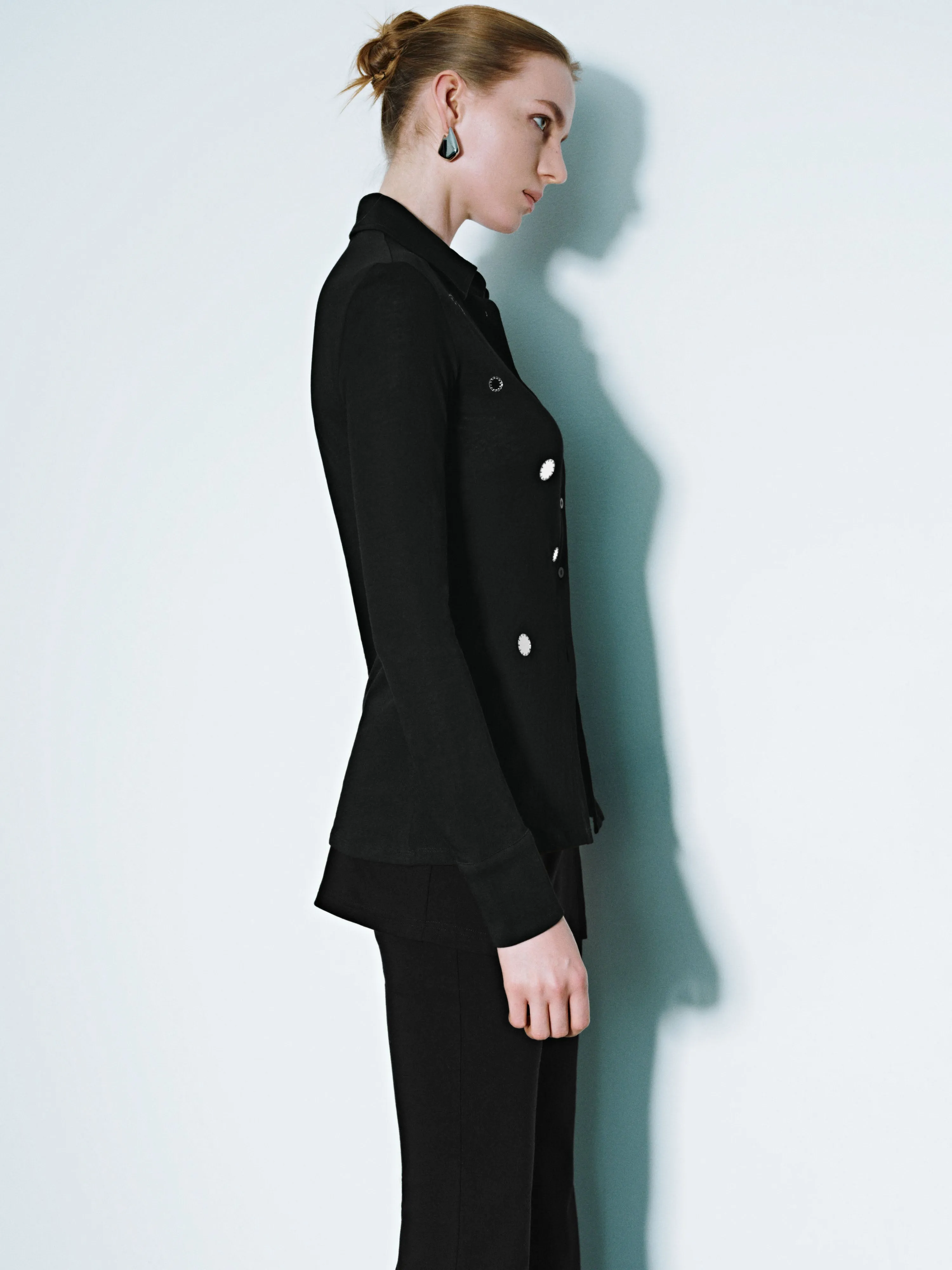 Stand Collar Button Up Shirts