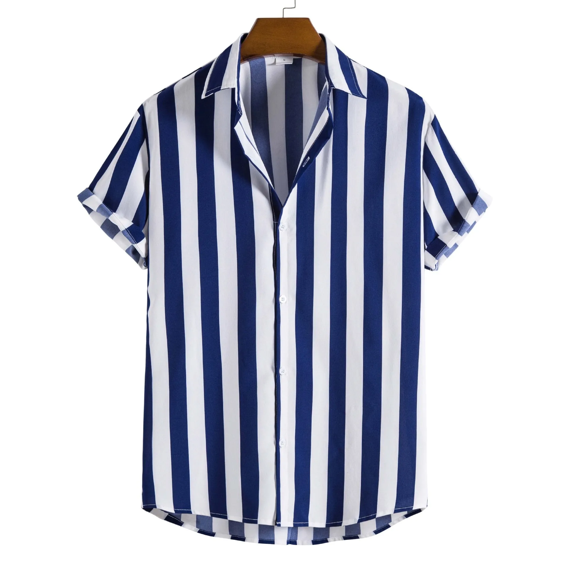 Stripe Print Loose Casual Beach Shirt