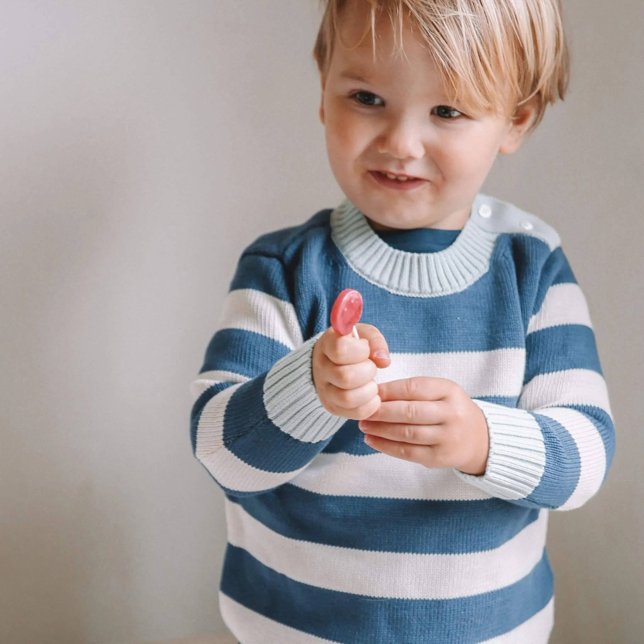 Striped Sweater & Soft Denim Pants (Light Wash) Bundle