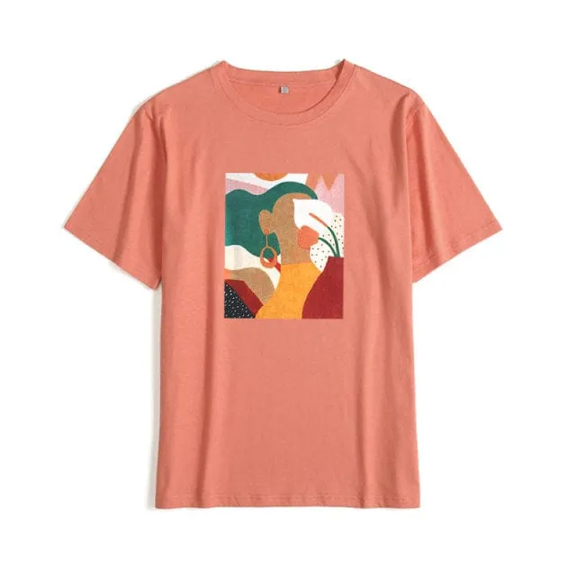 Summer Graphic Cotton T-shirts