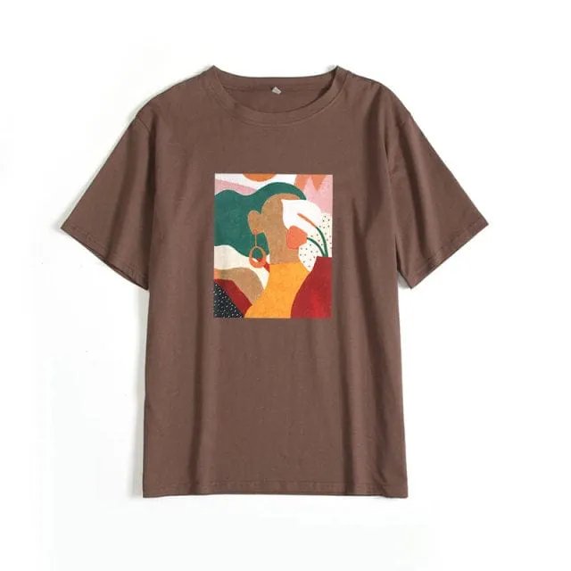 Summer Graphic Cotton T-shirts