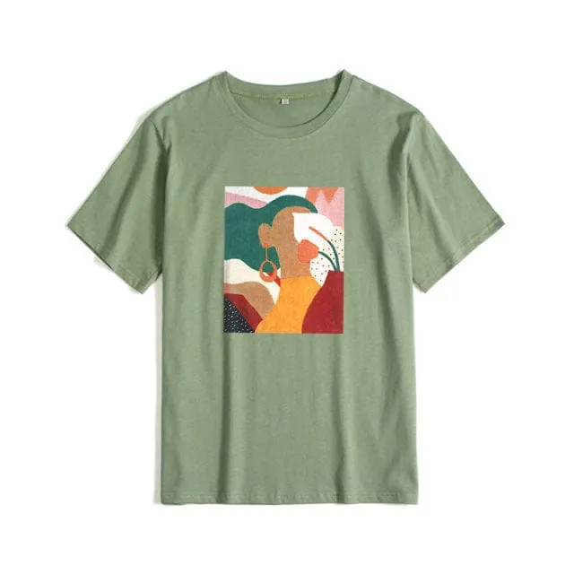 Summer Graphic Cotton T-shirts