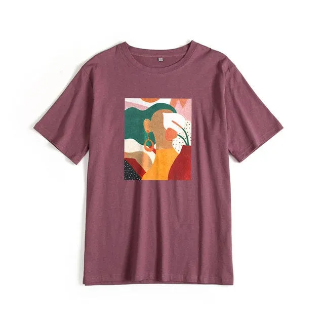 Summer Graphic Cotton T-shirts