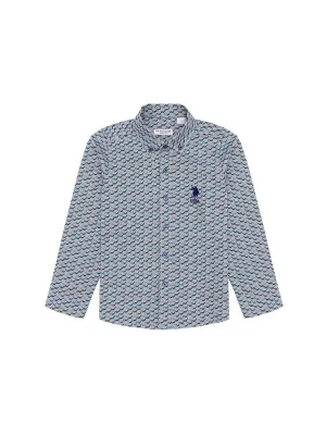 USPA Boys Shirt Full Sleeve Royal Blue VR212 USPSH284