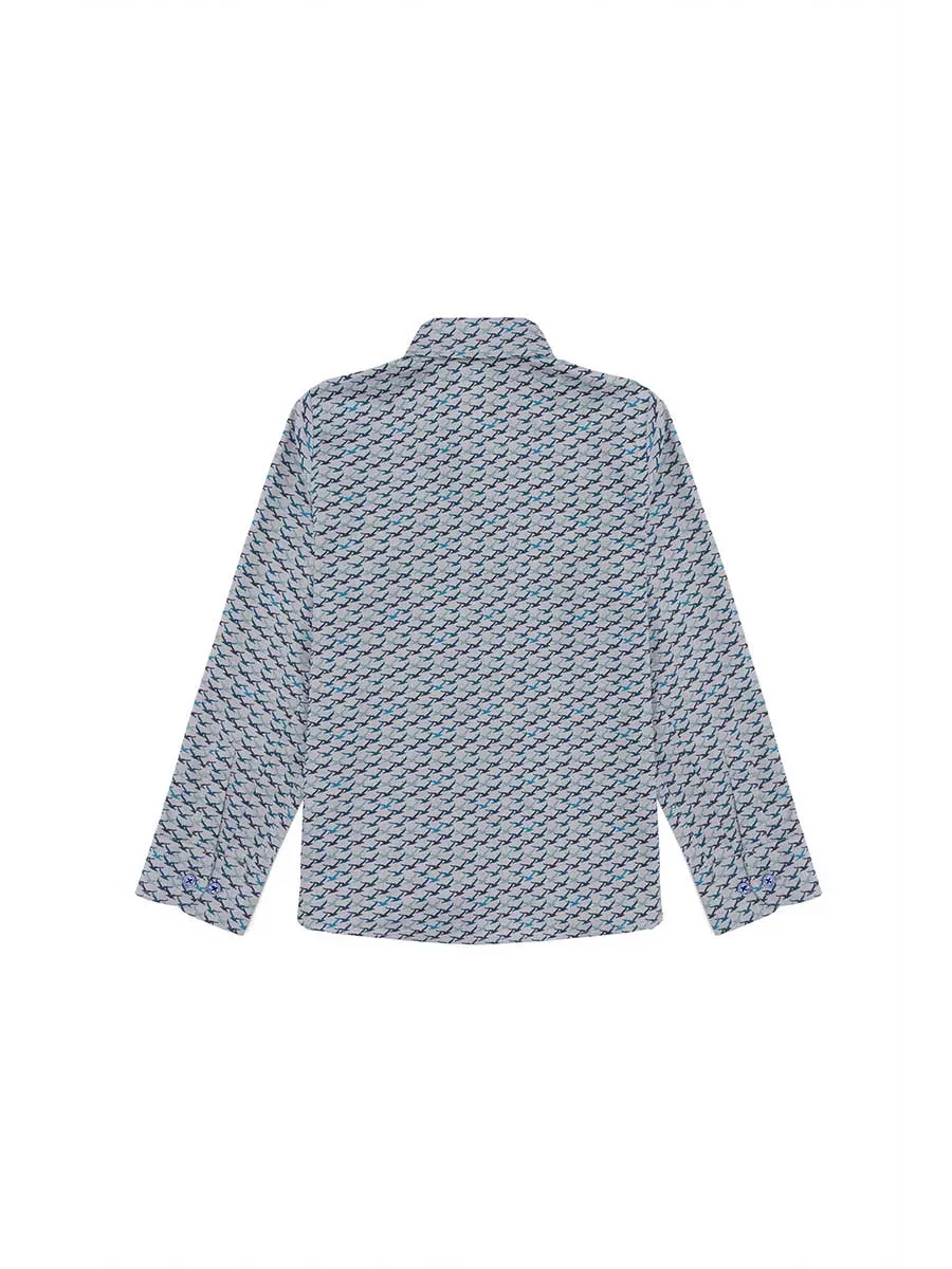 USPA Boys Shirt Full Sleeve Royal Blue VR212 USPSH284