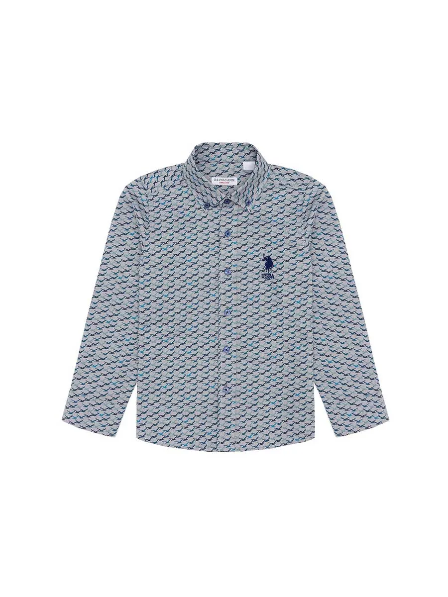 USPA Boys Shirt Full Sleeve Royal Blue VR212 USPSH284