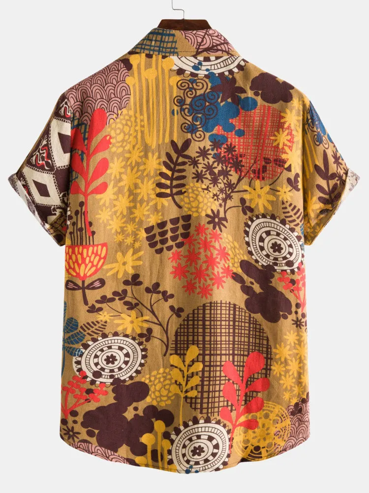 Vintage Pattern Cotton Shirts