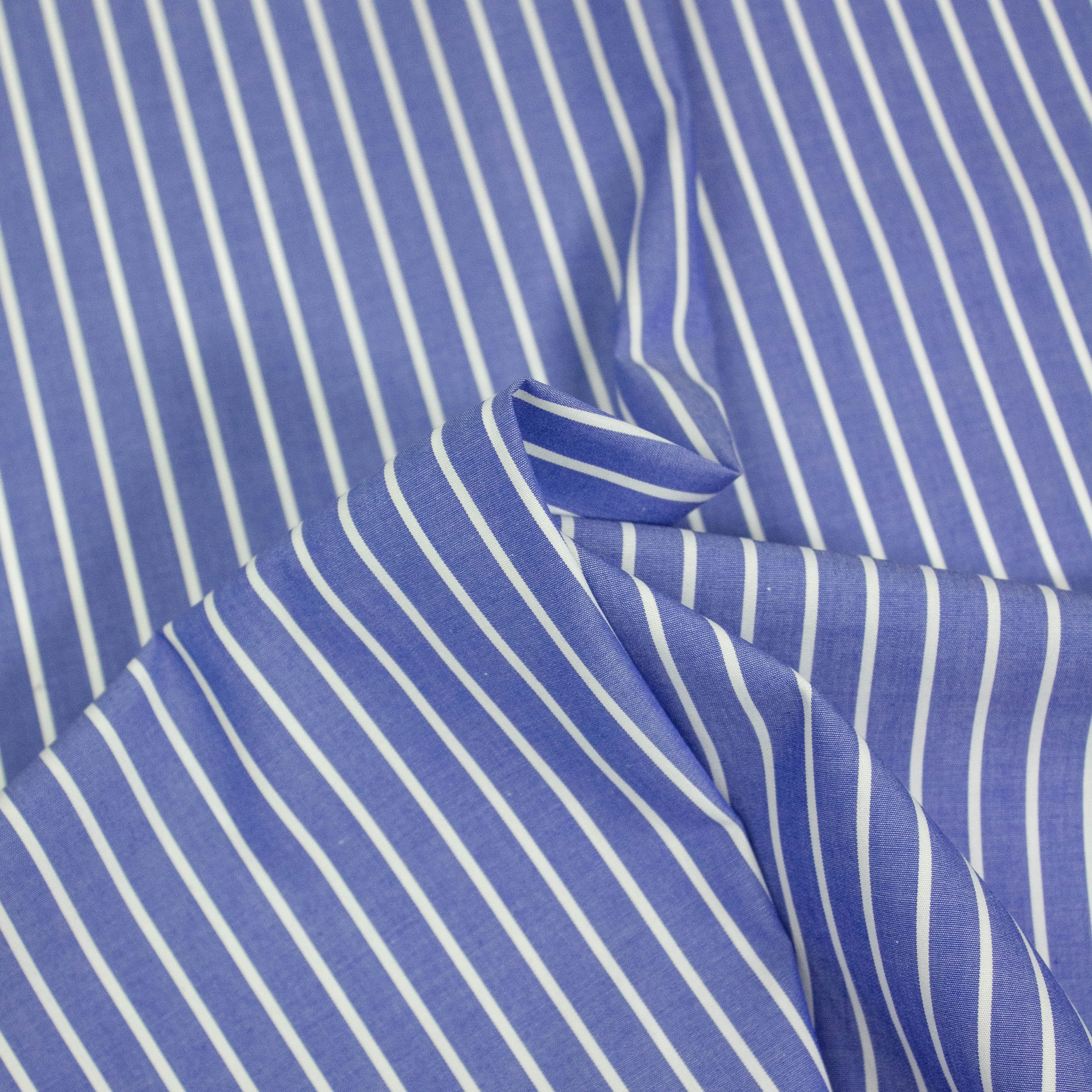 Wadu Blue Striped Cotton- COUPON 60CM