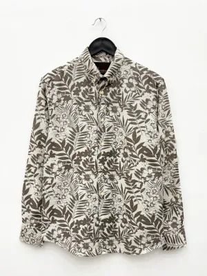 White Brown IMP Floral Printed Shirt