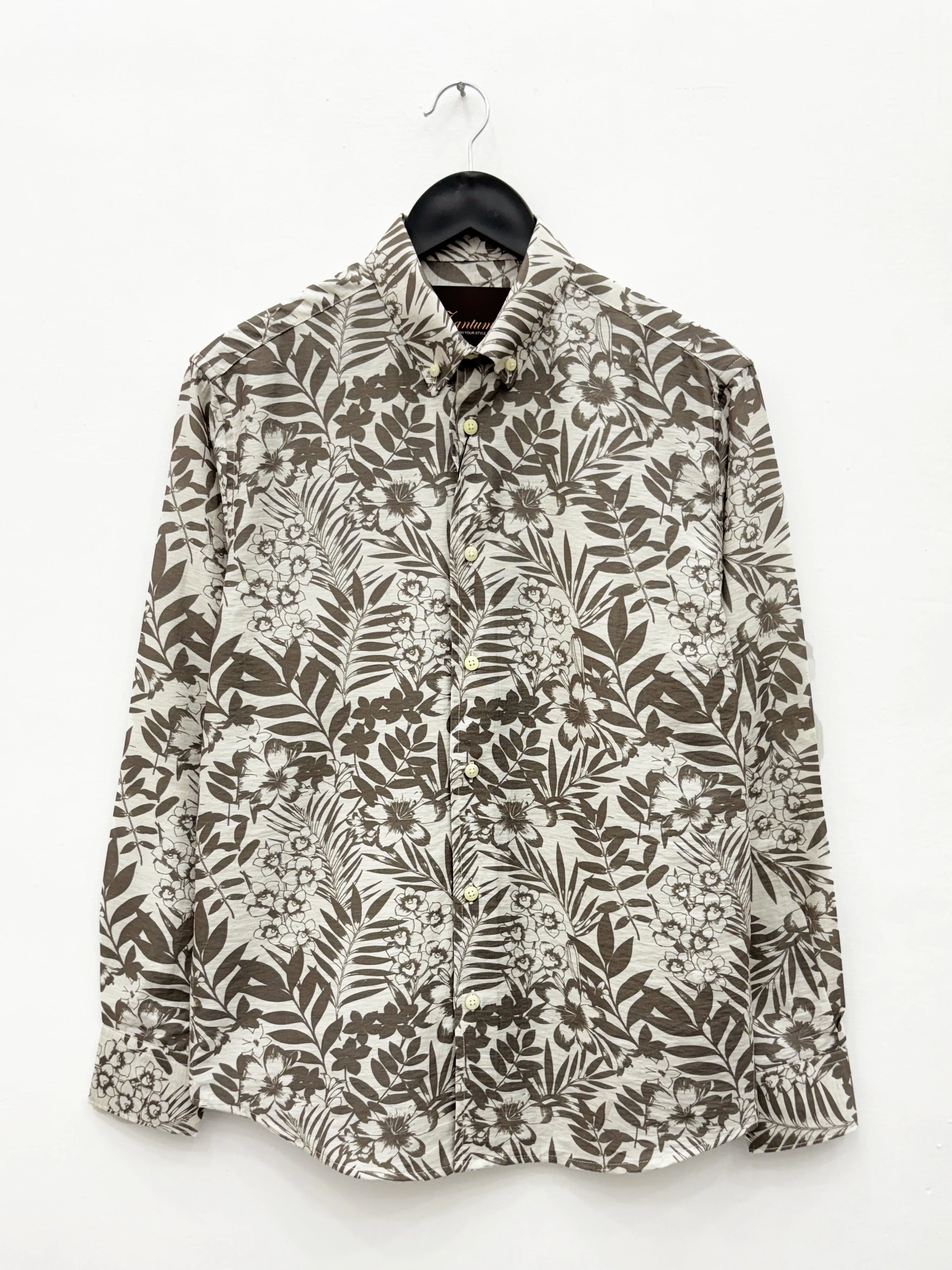 White Brown IMP Floral Printed Shirt