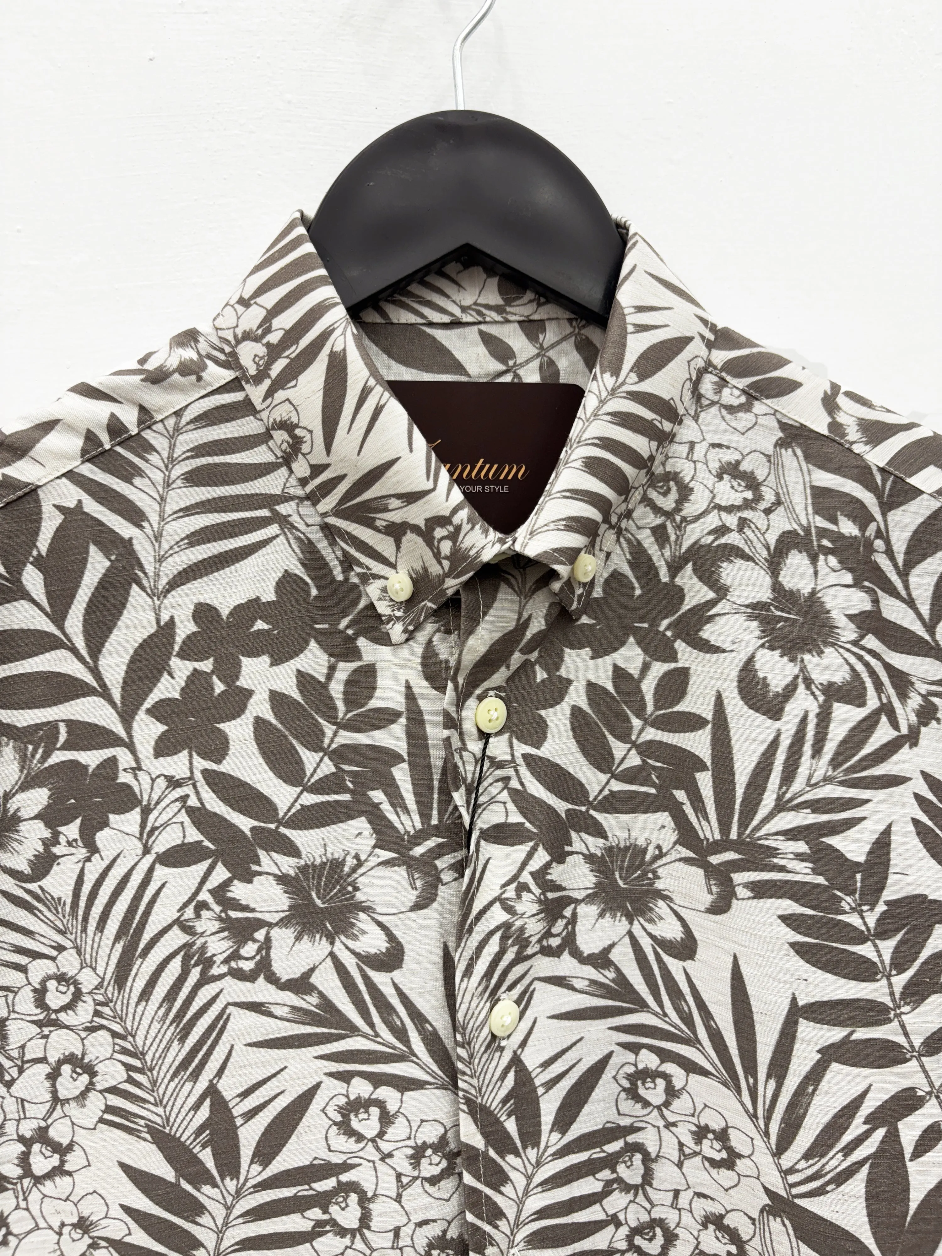 White Brown IMP Floral Printed Shirt
