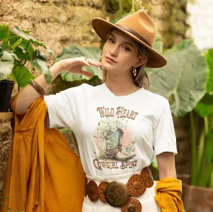 Wild Heart Cowgirl Spirt, Country, Rodeo Shirt, Vintage Inspired Tee Shirt, Western Graphic Tee, Retro T-Shirt, Vintage Western Shirt