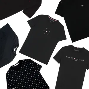 x6 Mixed Gender Tommy Hilfiger & Calvin Klein Black T-shirt & Polo Shirt Bundle