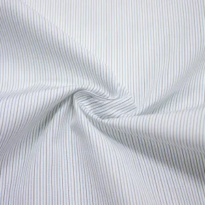 Yanis Blue & Black Striped Cotton SHOWROOM SAMPLE 34CM X 60CM